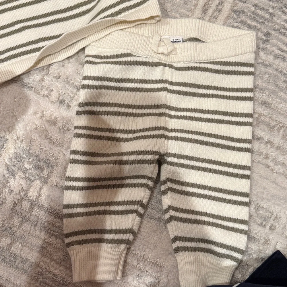 NWOT Janie and Jack Striped Knit Sweater Set
